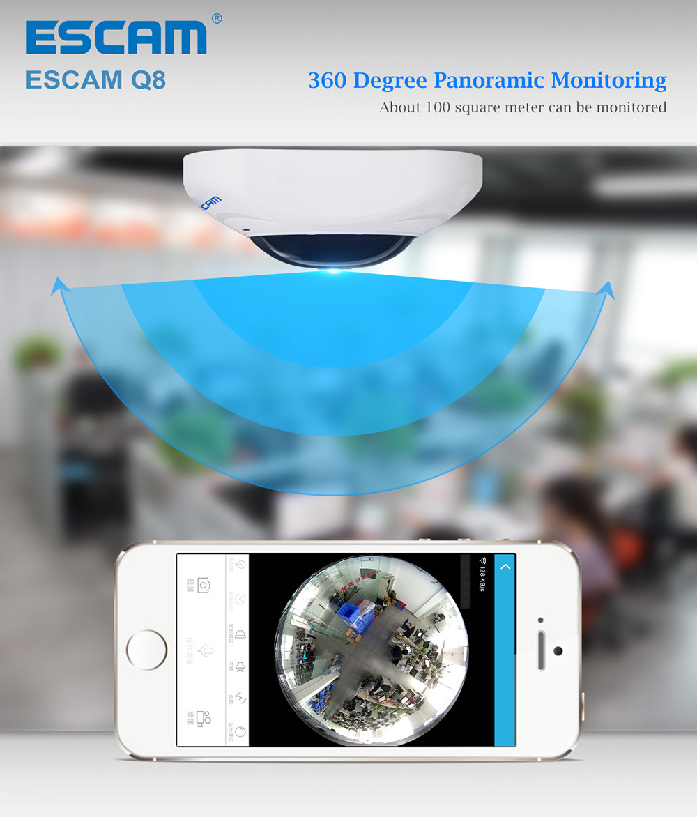 Ampolleta Rotativa con camara espia IP panoramica HD 1080P 360° wifi