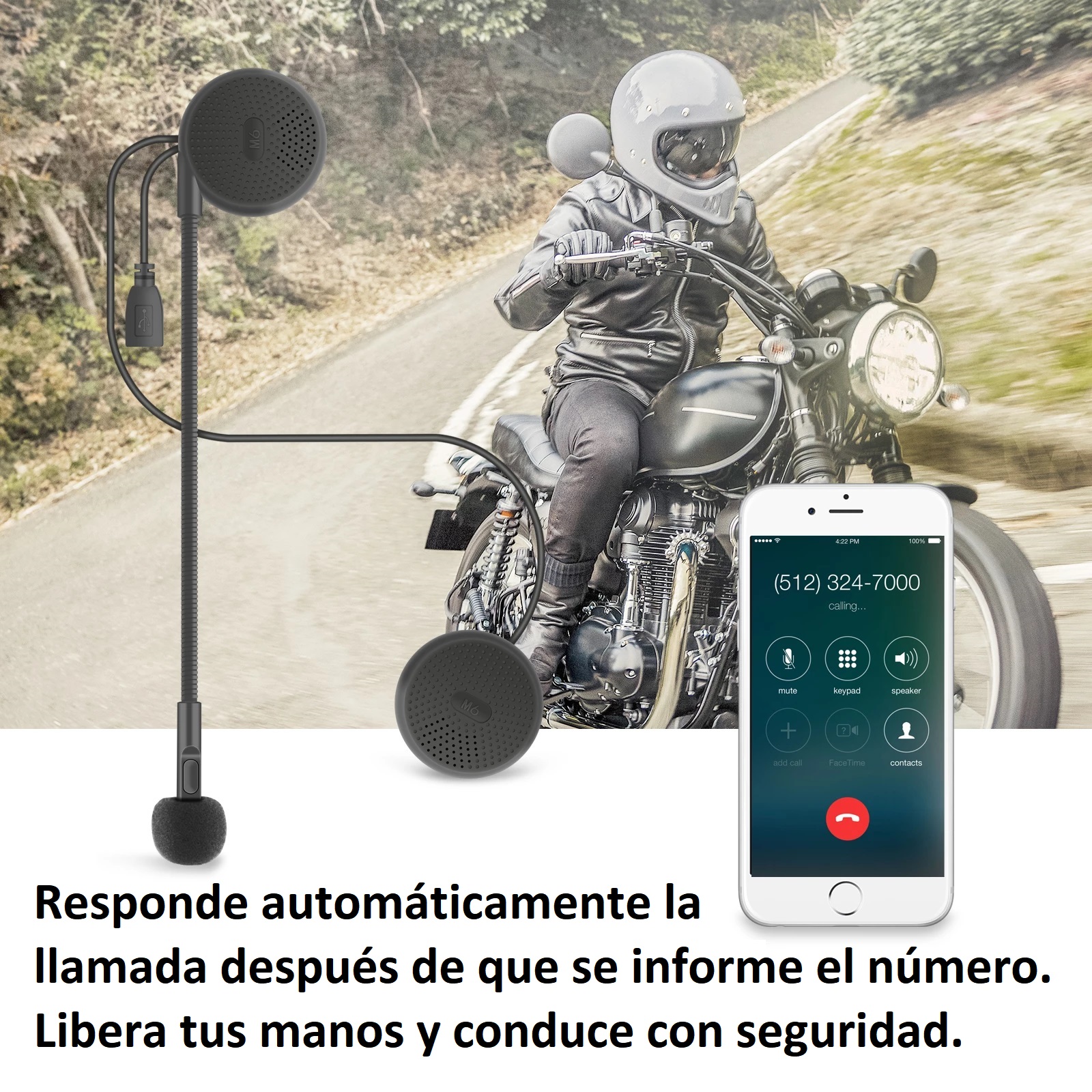 4 tipos de manos libres para el casco de la moto