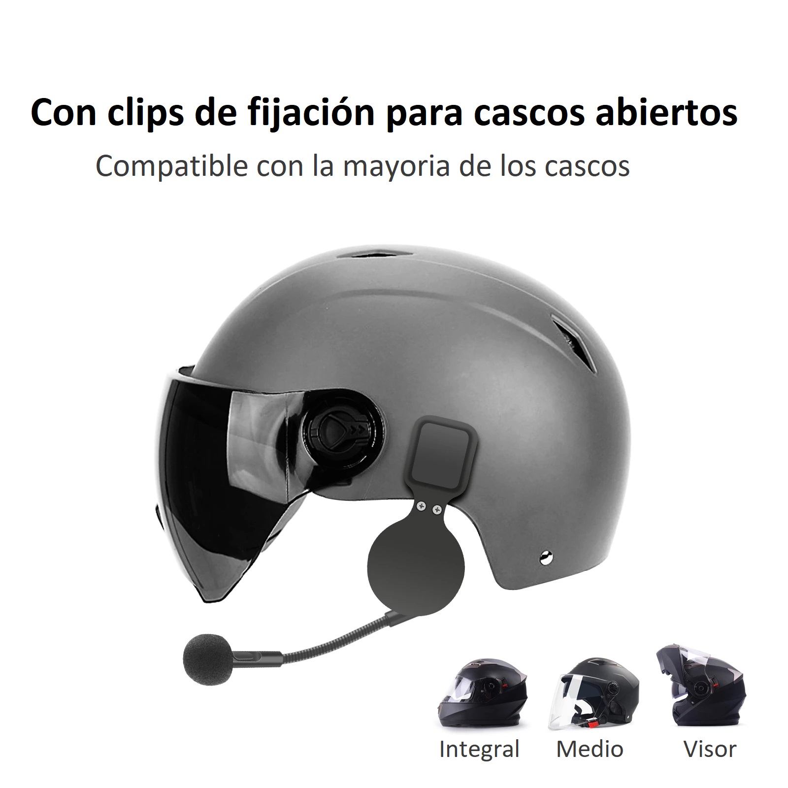 4 tipos de manos libres para el casco de la moto