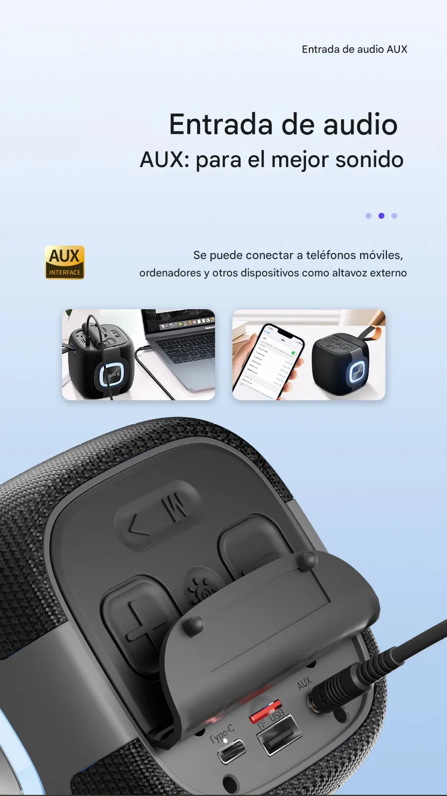 Imagen descriptiva del producto Parlante Altavoz Bluetooth 15W IPX7 TWS RGB SODLK TX8