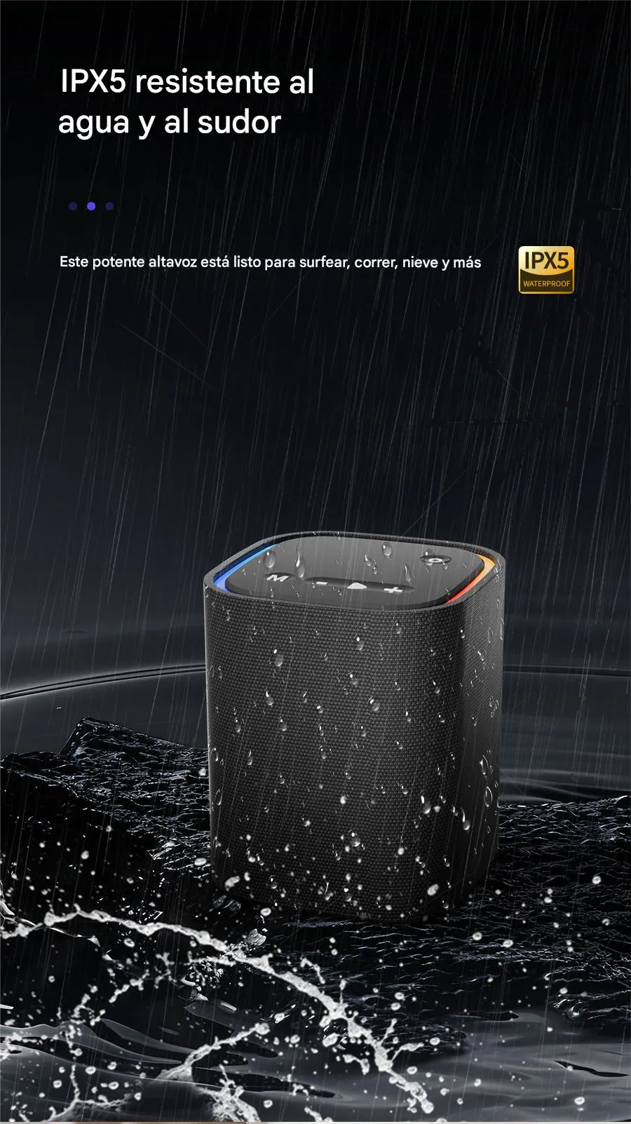 Imagen descriptiva del producto Parlante Altavoz Bluetooth 5.3 Inalámbrico 15W IPX5 TWS SODLK TX10