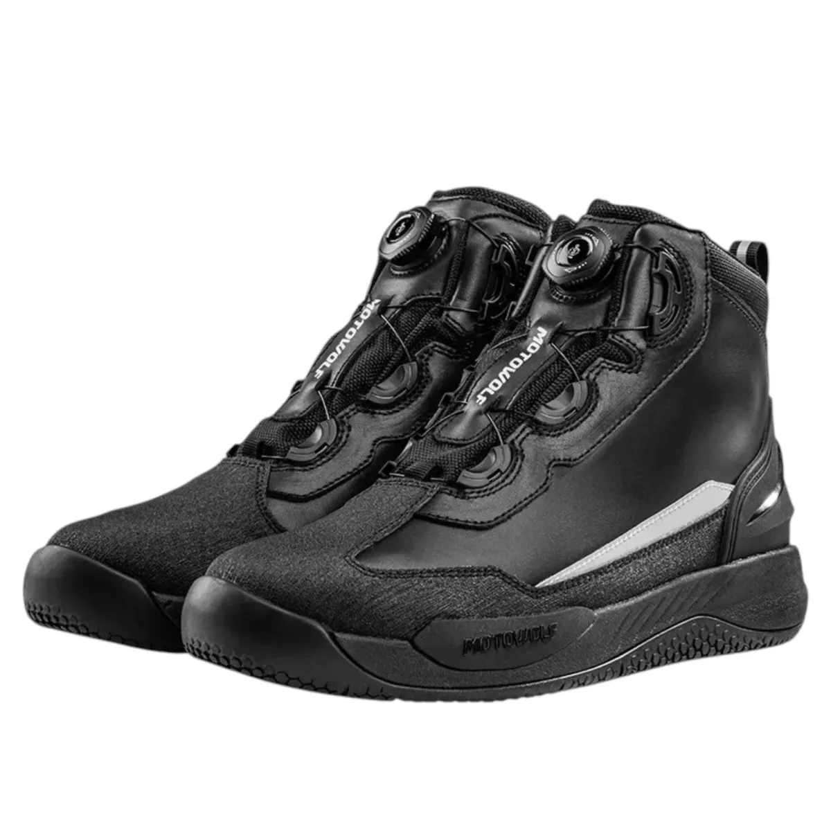 Zapatos Impermeables De Cuero Para Motociclismo Motowolf SH1 - Negro