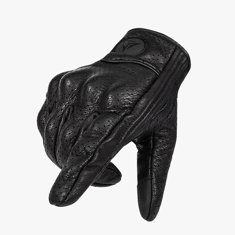 Guantes para motociclismo de cuero perforado Motowolf MDL0302