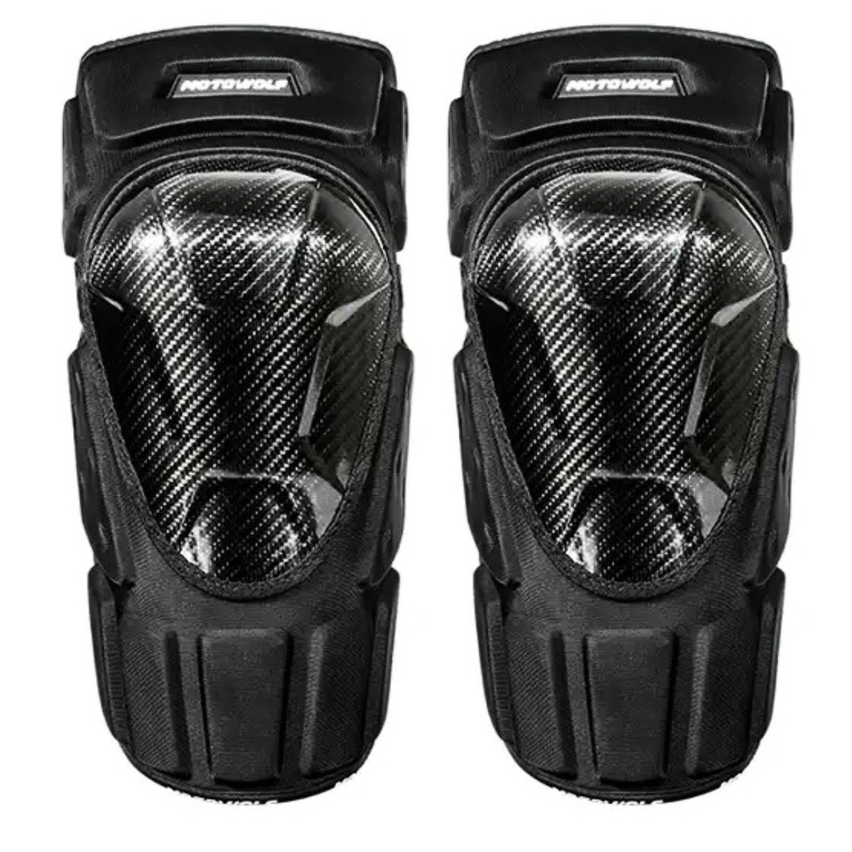 Rodilleras Cálidas de Invierno para Motociclismo Fibra Carbono MotoWolf 1019B