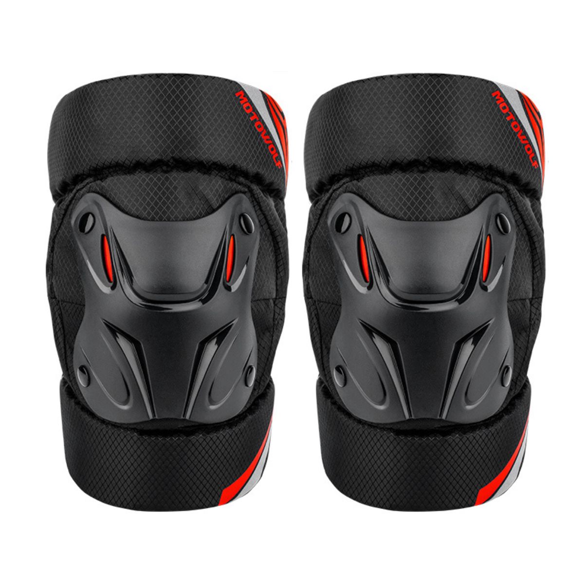 Rodilleras Cortas  para motociclismo Motowolf 1010 Blak-Red