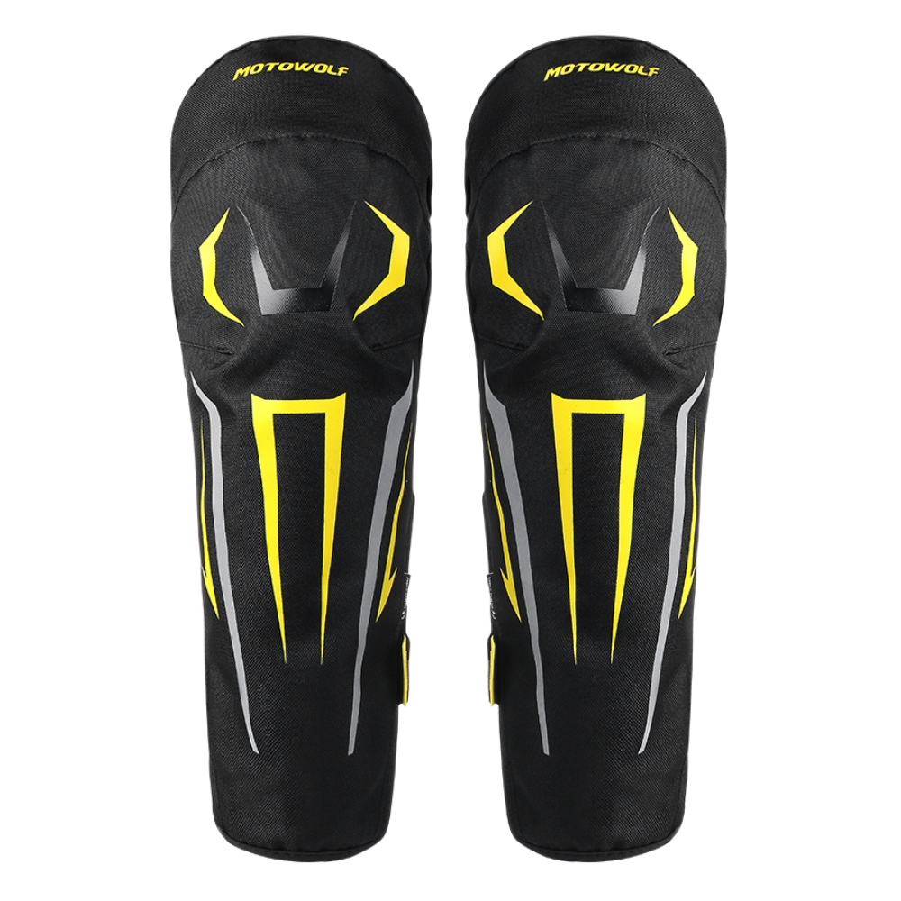 Rodilleras Largas para motociclismo Motowolf 1033B Black-Yelow