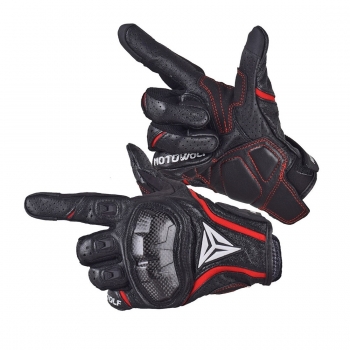 Guantes para motociclismo de cuero Motowolf MDL0305