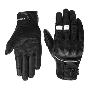 Guantes para motociclismo de cuero perforado Motowolf MDL0329