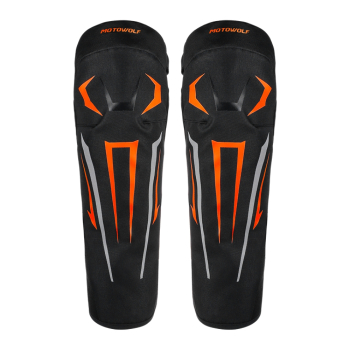 Rodilleras Largas para motociclismo Motowolf 1033B Blak-Orange