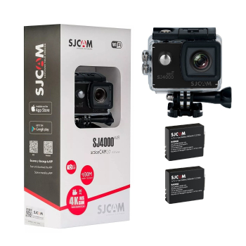 Pack Cámara Deportiva 4k SJCAM SJ4000 WIFI Más 2 Baterías