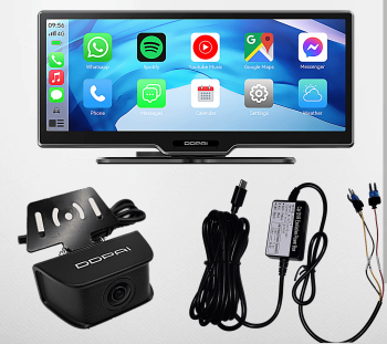 Pack Reproductor multimedia con cámara delantera DDPAI M5S + trasera + cableado