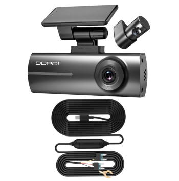 Cámara de Vehículo dual 1296P WiFi DDPAI N1 DUAL Dash Cam + cableado