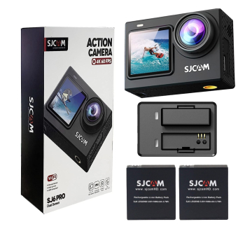 Cámara Deportiva SJCAM SJ6 PRO 24MP 4K 60 FPS dual con cargador y 2 baterias