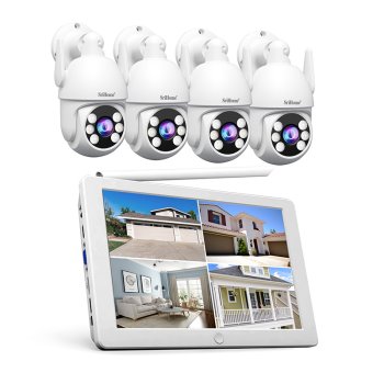 Kit SriHome NVS009-IPC029: 4 Cámaras 5MP WiFi + NVR 8CH con Pantalla 10.1