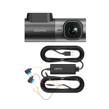 Cámara Para Vehículo DDPAI Mini2X 2K 1440P Lente 360º NightVIS2.0 AI WiFi + Kit DC002
