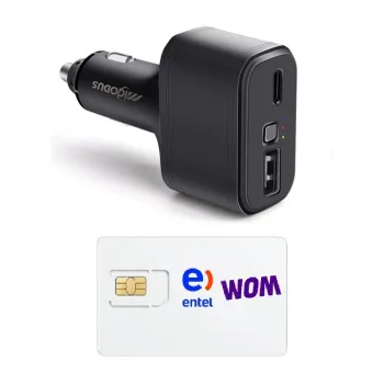 Rastreador GPS 4G MICODUS MV77G 4G Cigarette lighter + Configuración + Sim